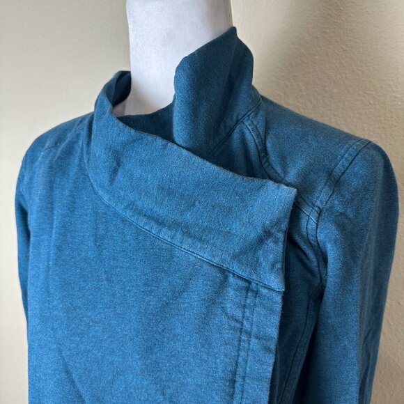 Lululemon Coast Wrap II Jacket Long Sleeve Top Coat Size 10 Teal - Picture 5 of 14